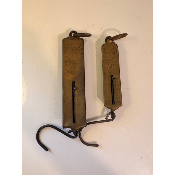 B&W Co. Other - Vintage B&W Co Brass Spring Balance Scales Set of 2 Eagle Star Warranted Balance